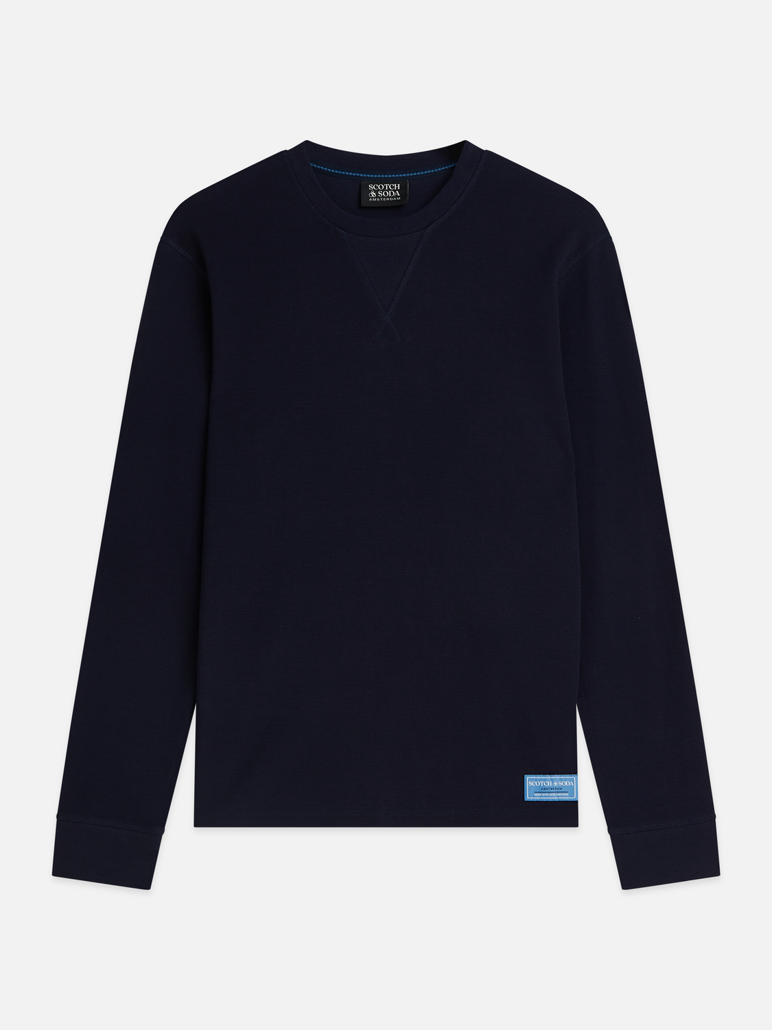 Scotch &amp; Soda Waffle Regular-Fit Long Sleeve Tee