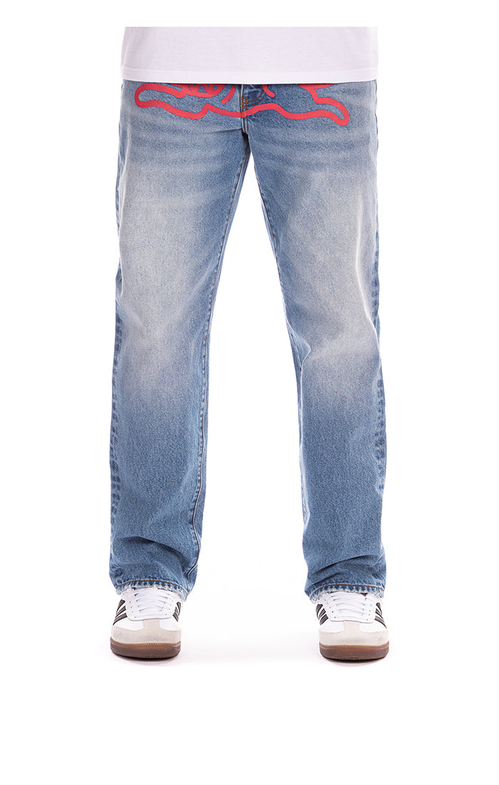 Icecream Rasberry Straight Leg Jean