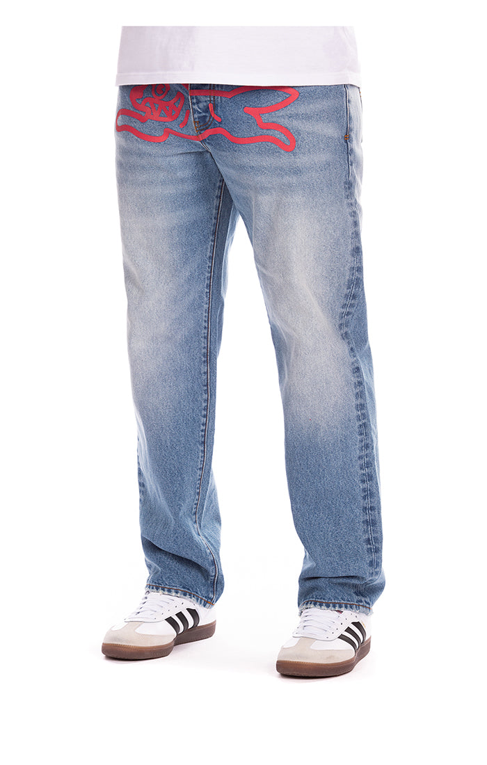 Icecream Rasberry Straight Leg Jean