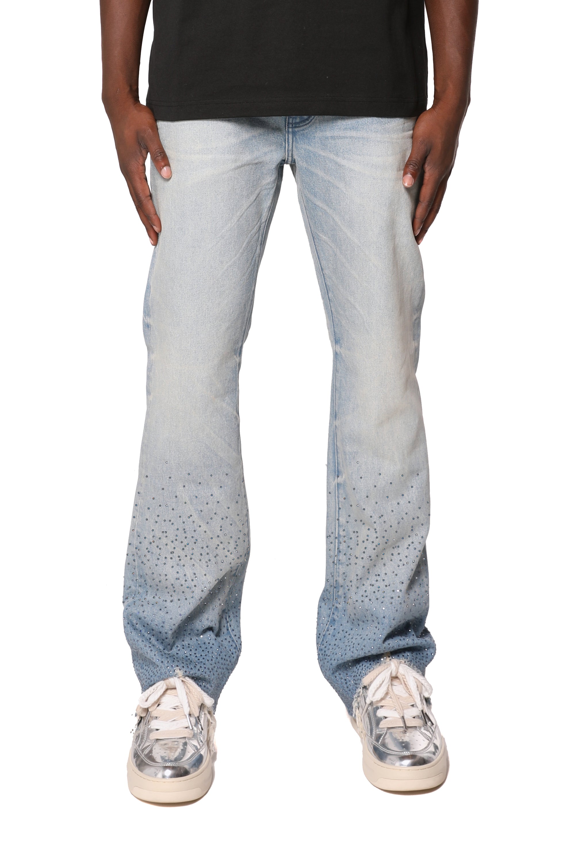 Purple Brand High Contrast Bling Jean