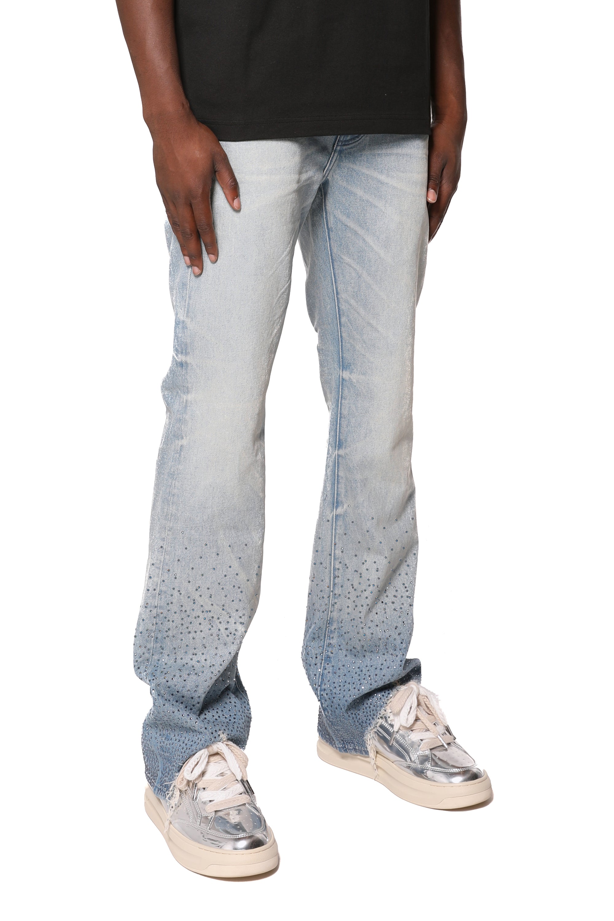 Purple Brand High Contrast Bling Jean