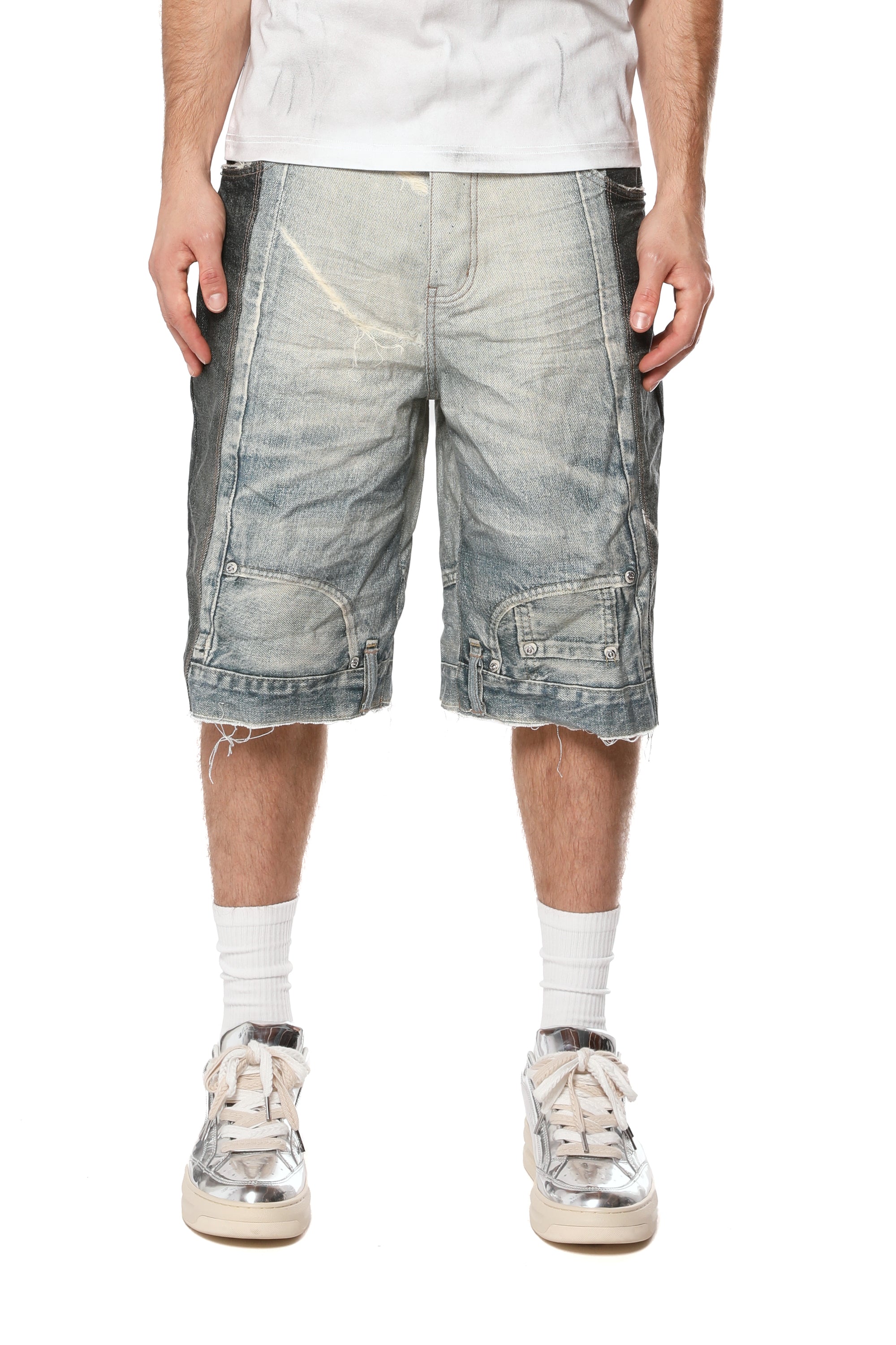 Purple Brand Upside Down Denim Short