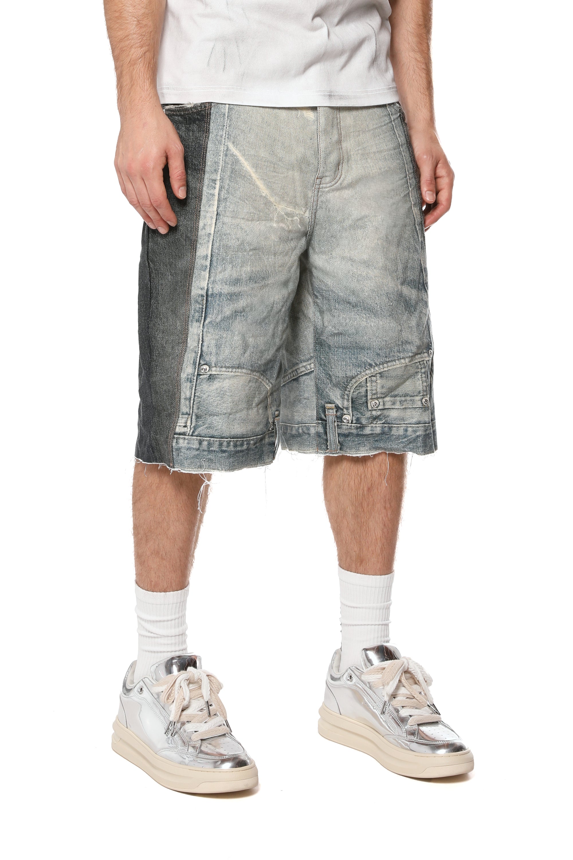 Purple Brand Upside Down Denim Short