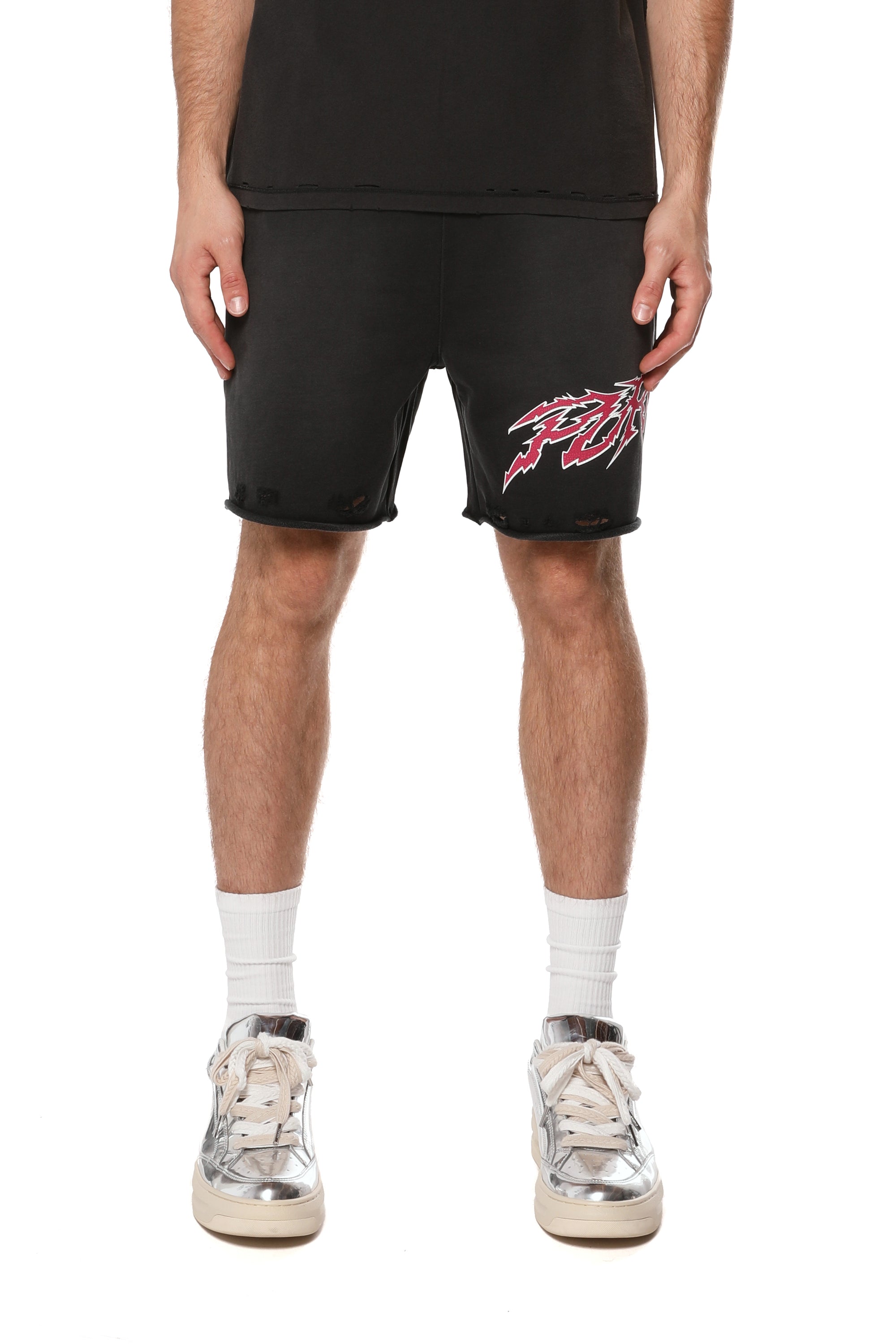 Purple Brand Midweight Fleece Pull On Shorts