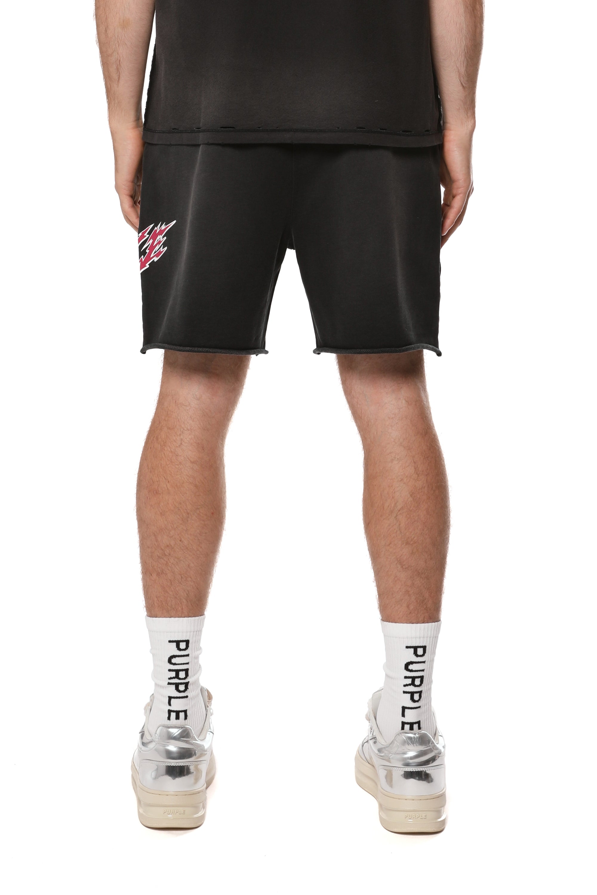 Purple Brand Midweight Fleece Pull On Shorts