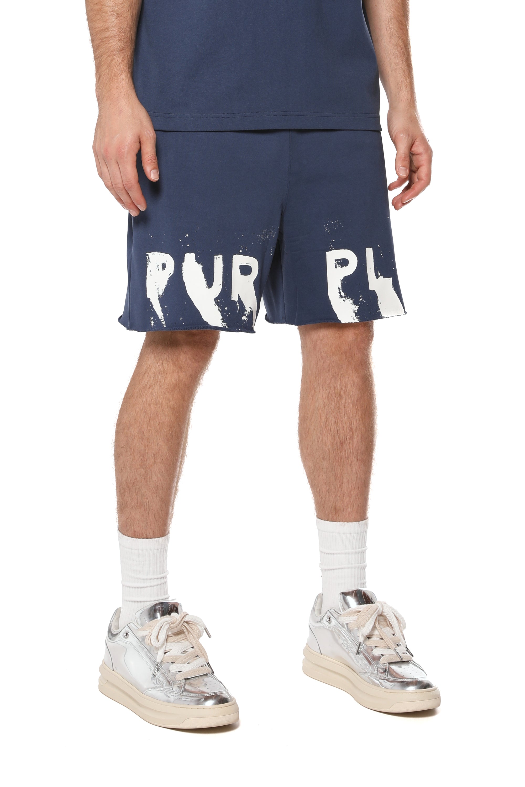 Purple Brand Midweight Fleece Pull On Shorts