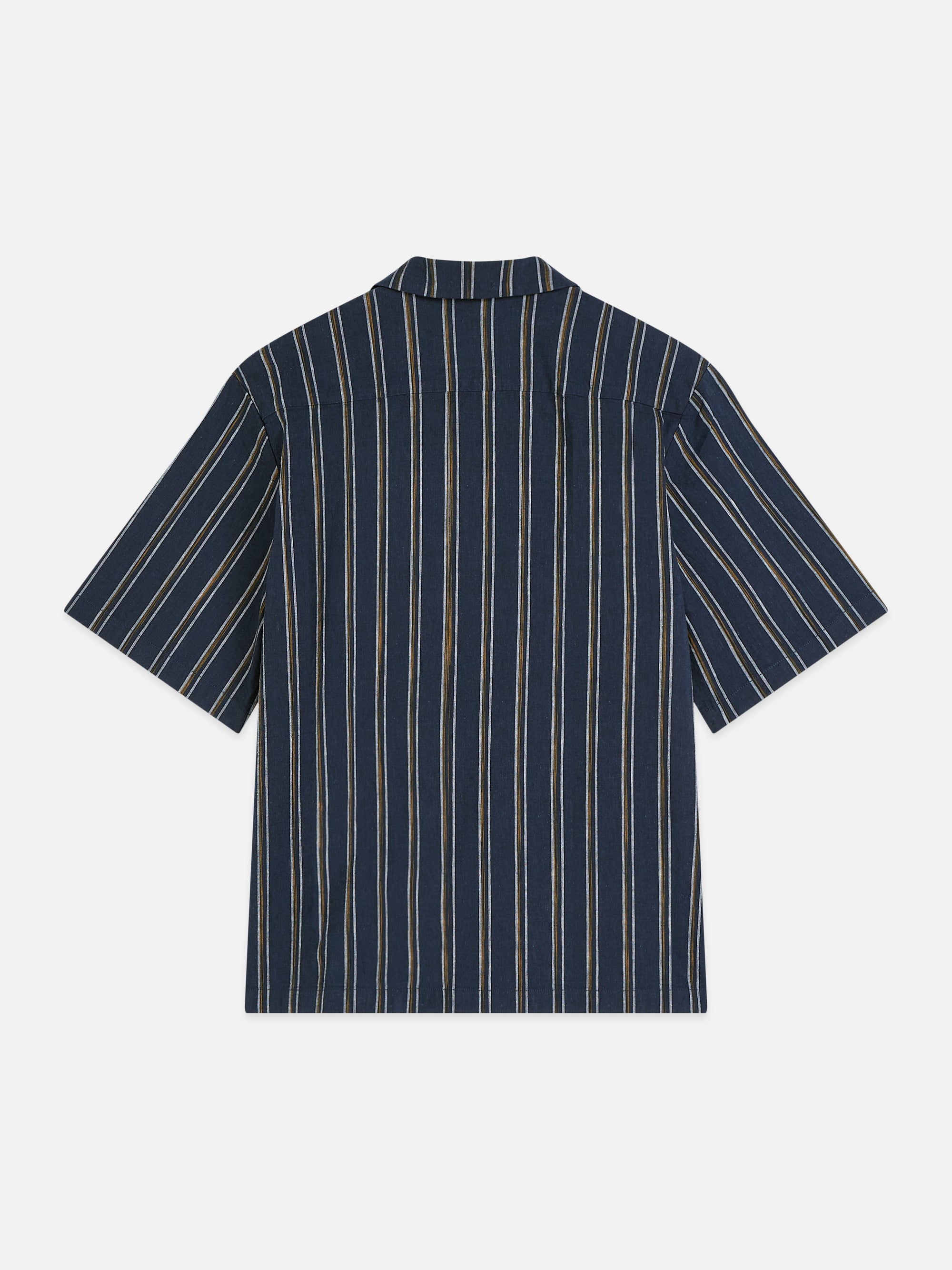 S&amp;S Striped Linen Relaxed-Fit Short-Sleeved Shirt