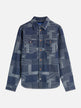 S&S Denim Patchwork Relaxed-Fit Overshirt