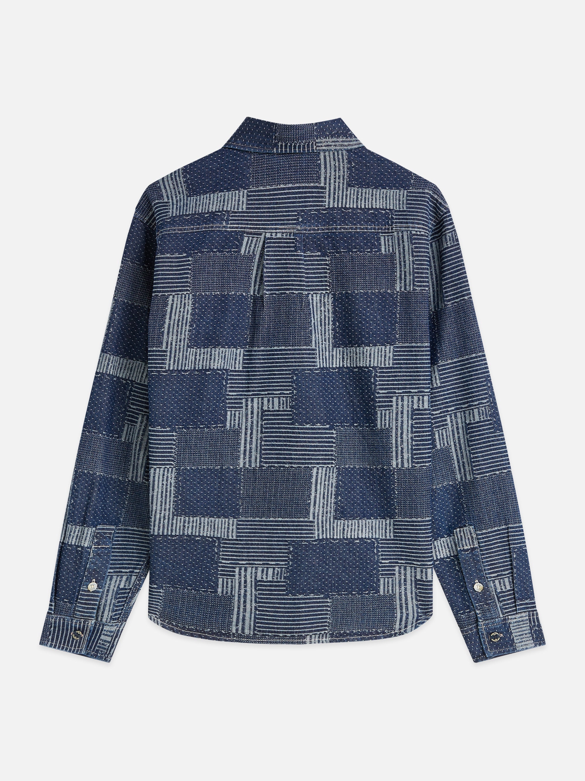 S&amp;S Denim Patchwork Relaxed-Fit Overshirt