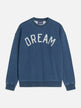 S&S Front Artwork Indigo Washed Loose-Fit Sweatshirt