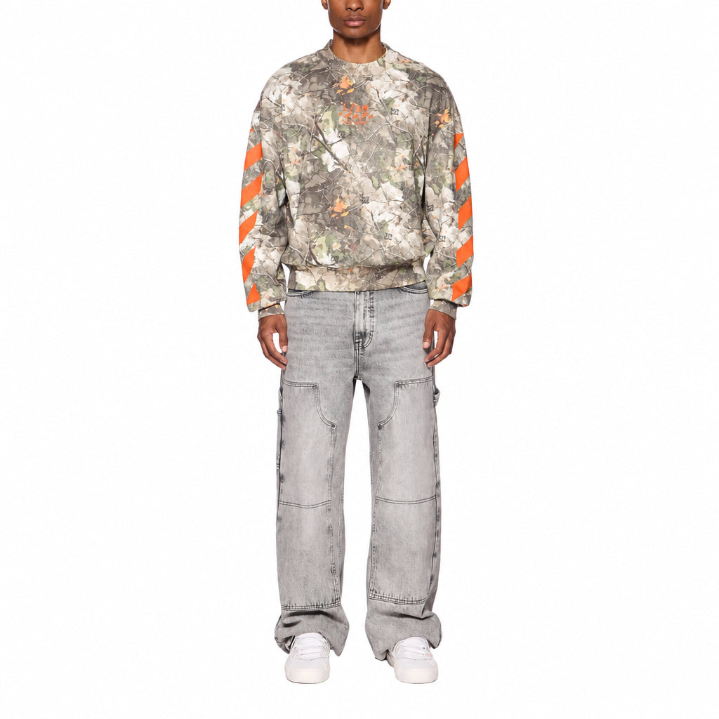 L/AB Camo Printed Diag Crewneck