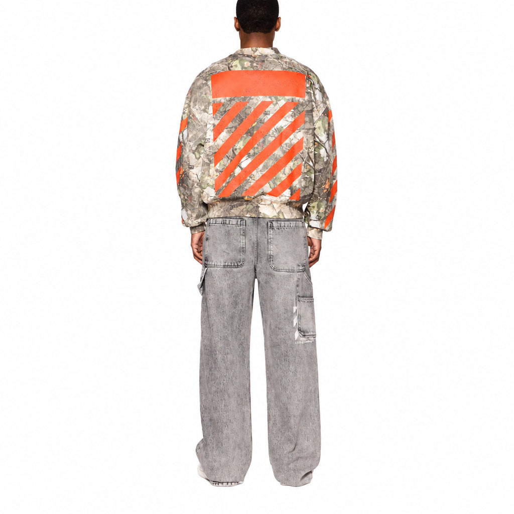 L/AB Camo Printed Diag Crewneck