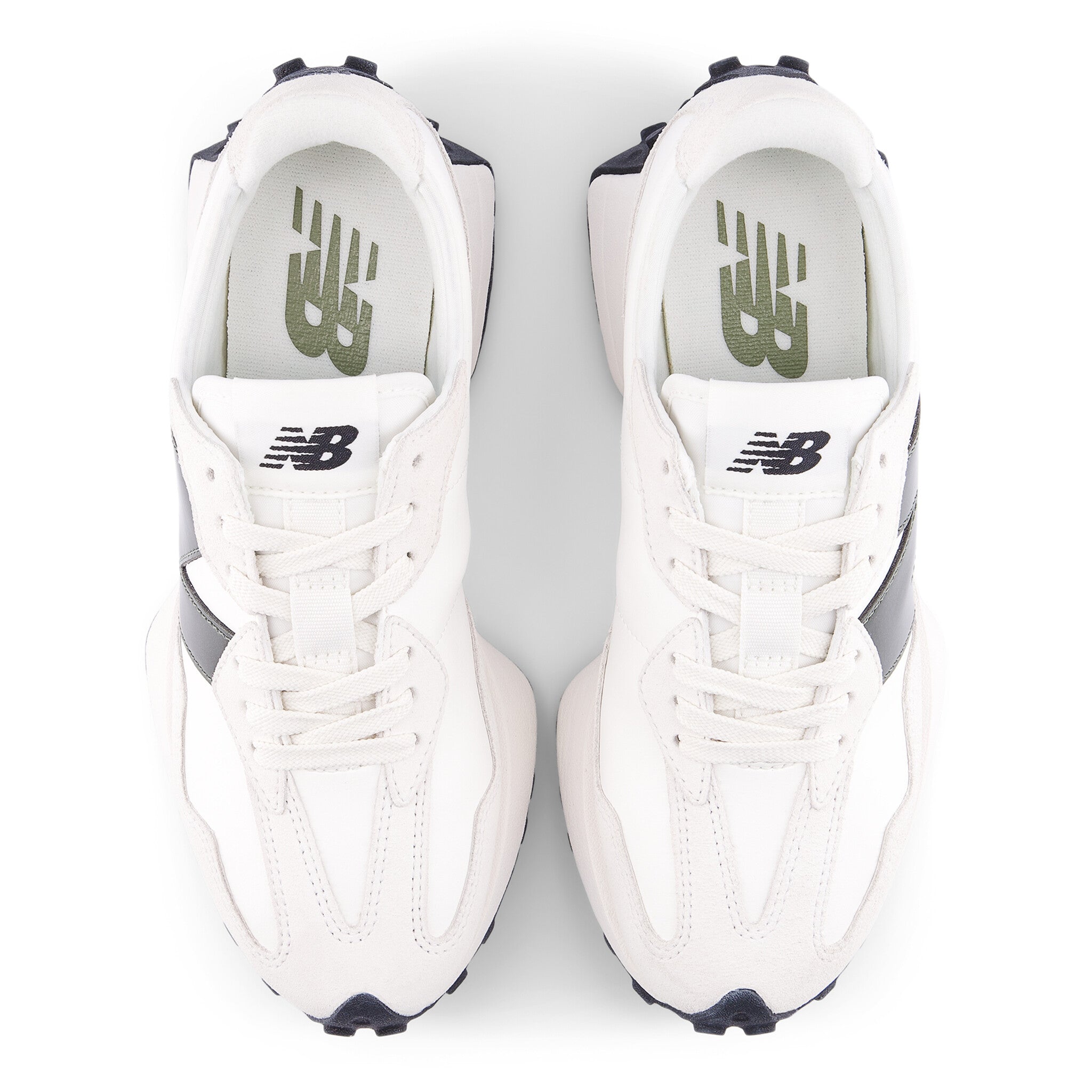 Wmns New Balance 327 'White/Dark Green|WS327JWA|Top Fashion